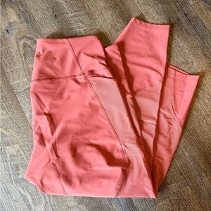 Coral High-Waisted Leggings